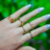 Fashion Glossy Flat Fivepiece Combination Ring Wholesale Toppinggoods Nhsc426477