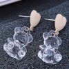 Fashion Transparent Bear Stud Earrings Wholesale Toppinggoods Nhsc426478