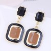 Fashion Contrasting Color Square Long Stud Earrings Wholesale Jewelry Toppinggoods Nhsc429434