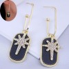 Simple Flashing Diamond Eightray Star Earrings Wholesale Toppinggoods Nhsc432414