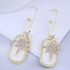 Simple Flashing Diamond Eightray Star Earrings Wholesale Toppinggoods Nhsc432414