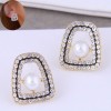 Fashion Flash Diamond Pearl Stud Earrings Wholesale Toppinggoods Nhsc432421