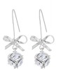 Exquisite Korean Fashion Sweet Ol Flash Diamond Bow Temperament Earrings Nhsc433223
