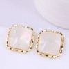925 Silver Needle Exquisite Korean Fashion Sweet Ol Simple Square Elegant Temperament Earrings Nhsc436006