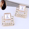 Korean Fashion Metal Concise Temperament Stud Earrings Nhsc436014