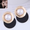 European And American Fashion Gold Simple Light Luxury Exaggerated Earrings Nhsc443327