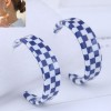 Fashion Simple Acrylic Check Pattern Temperament Female Earrings Nhsc445907