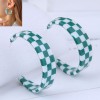 Fashion Simple Acrylic Check Pattern Temperament Female Earrings Nhsc445907
