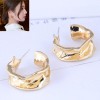 European And American Fashion Metal Concise C Shape Earrings Nhsc445908
