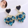 Korean Fashion Sweet Ol Concise Sweet Heart Personalized Earrings Nhsc465250