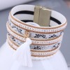 Fashion Metal Simple Tassel Leather Wide Magnetic Buckle Temperament Bracelet Nhsc466533