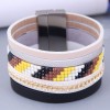 European And American Fashion Wide Leather Magnetic Buckle Temperament Bracelet  Nhsc466534