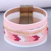 European And American Fashion Wide Leather Magnetic Buckle Temperament Bracelet  Nhsc466534