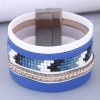 European And American Fashion Wide Leather Magnetic Buckle Temperament Bracelet  Nhsc466534