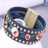 Fashion Rhinestone Metal Accessories Leather Magnetic Buckle Temperament Bracelet Nhsc466535