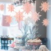 7-color large cardboard three-dimensional snowflake pendant 6-Piece set new year and Christmas party decoration supplies