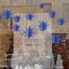 7-color large cardboard three-dimensional snowflake pendant 6-Piece set new year and Christmas party decoration supplies