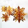 7-color large cardboard three-dimensional snowflake pendant 6-Piece set new year and Christmas party decoration supplies