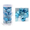 Christmas 6cm / 24 lake blue painted balls package Christmas Tree Pendant decorative ball
