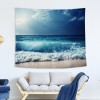 Decorative blanket tapestry Nordic ins blue ocean tapestry painting bedroom giant hanging cloth wall hanging custom