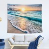 Decorative blanket tapestry Nordic ins blue ocean tapestry painting bedroom giant hanging cloth wall hanging custom