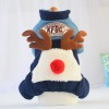 Autumn and winter pet four legged clothes thickened cashmere Christmas clothes dog elk cotton clothes