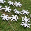 Gold silver white blue powder 4m small snowflake pull flower pull flag christmas new year winter theme party decoration