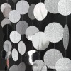 Shiny face glittering pink paper round drawing birthday party wedding window classroom bar party decoration supplies