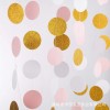 Shiny face glittering pink paper round drawing birthday party wedding window classroom bar party decoration supplies