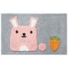 Cartoon high and low wool Home flocking floor mat door bathroom water absorption non slip foot mat door mat