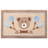 Cartoon high and low wool Home flocking floor mat door bathroom water absorption non slip foot mat door mat