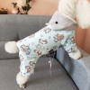 Pet autumn and winter clothes cartoon four legged cotton padded clothes dog pajamas home clothes thickened four legged clothes one-piece cotton padded clothes