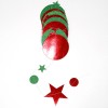 Christmas red and green stars round paper string pull flag new year Shengyan party party party decoration