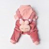 Pet clothes autumn and winter clothes plus velvet warm rabbit head strap dog four-legged cotton-padded clothes cat supplies one drop	