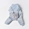 Pet clothes autumn and winter clothes plus velvet warm rabbit head strap dog four-legged cotton-padded clothes cat supplies one drop	