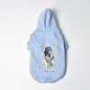 New pet clothes spring and autumn dog hooded sweater two-legged dog pattern printed clothes 