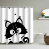 Cute cartoon bath animal bathroom shower curtain waterproof hanging curtain bathroom partition curtain hole free shower curtain