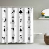 Cute cartoon bath animal bathroom shower curtain waterproof hanging curtain bathroom partition curtain hole free shower curtain