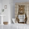 Cute cartoon bath animal bathroom shower curtain waterproof hanging curtain bathroom partition curtain hole free shower curtain