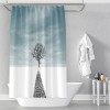 Shower curtain Nordic shower curtain digital printing waterproof polyester shower curtain bathroom curtain shower curtain customization