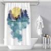 Shower curtain Nordic shower curtain digital printing waterproof polyester shower curtain bathroom curtain shower curtain customization