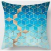 Home style Nordic geometric gold powder pillow peach skin velvet pillow cover pillow cushion waist