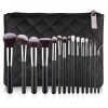 15 rose gold cosmetic brush set black handle full set of beauty tools multi color optional none