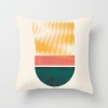 Yellow geometric lines sunrise sunset peach skin velvet pillow case car waist pillow sofa pillow case