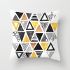Yellow geometric lines sunrise sunset peach skin velvet pillow case car waist pillow sofa pillow case
