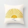 Yellow geometric lines sunrise sunset peach skin velvet pillow case car waist pillow sofa pillow case