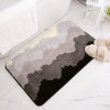 One piece floor mat, door mat, foot mat, toilet, bathroom, water absorbent non slip mat, bedroom carpet, household