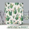 Nordic cactus 3D shower curtain digital printing polyester cloth bathroom waterproof partition curtain toilet curtain