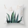 Fashion tropical plant polyester pillow cover office fabric sofa cushion cover home peach skin velvet pillow cover