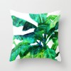 Fashion tropical plant polyester pillow cover office fabric sofa cushion cover home peach skin velvet pillow cover